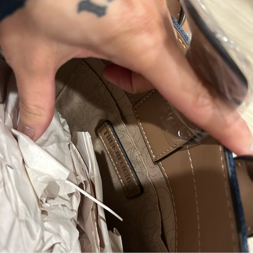 NWT True Religion Denim Small Tote Bag - Picture 12 of 16